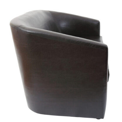 Canapea Tudor, wenge, piele ecologica, 130x68x75 cm - imagine 6