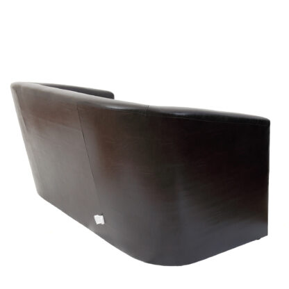 Canapea Tudor, wenge, piele ecologica, 130x68x75 cm - imagine 2