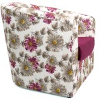 Fotoliu Tudor, mov-floral, stofa, 68x67x75 cm - imagine 2