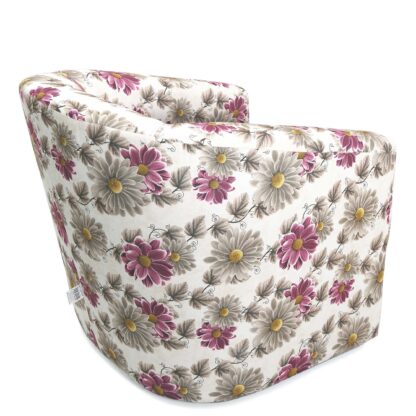 Fotoliu Tudor Floral, mov, stofa, 68x67x75 - imagine 4