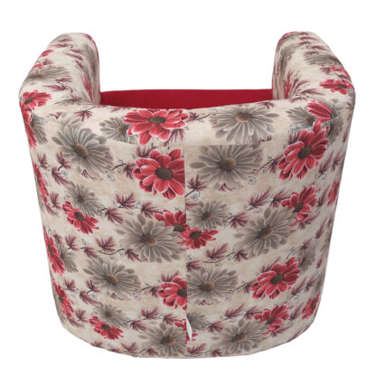 Fotoliu Tudor Floral, rosu, stofa, 68x67x75 - imagine 2