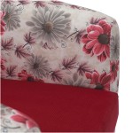 Fotoliu Tudor Floral, rosu, stofa, 68x67x75 - imagine 4