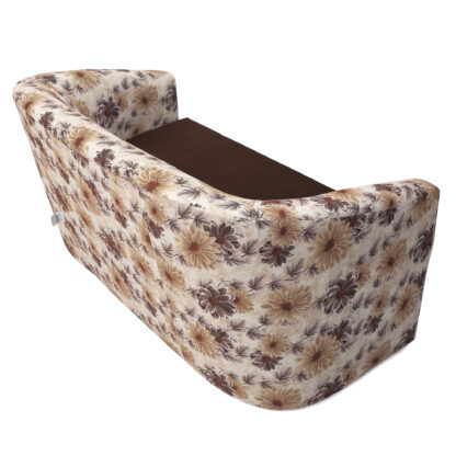 Canapea Tudor Floral, maro, stofa, 130x68x75 cm - imagine 3