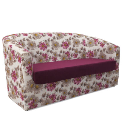Canapea Tudor Floral, mov, stofa, 130x68x75 cm - imagine 3