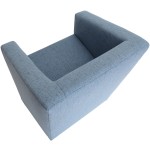 Fotoliu Victor, bleu, stofa, 67x75x56 cm - imagine 4