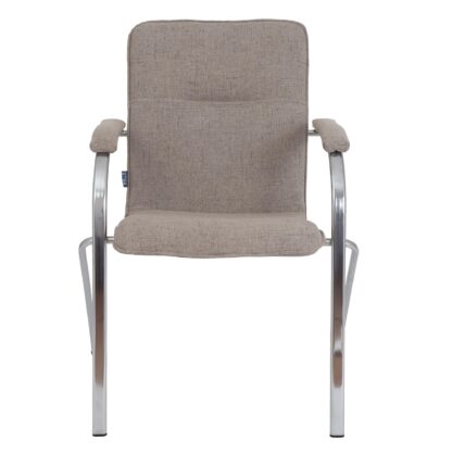 Scaun Ana, stofa, cadru cromat, culoare crem 60x88x58 cm