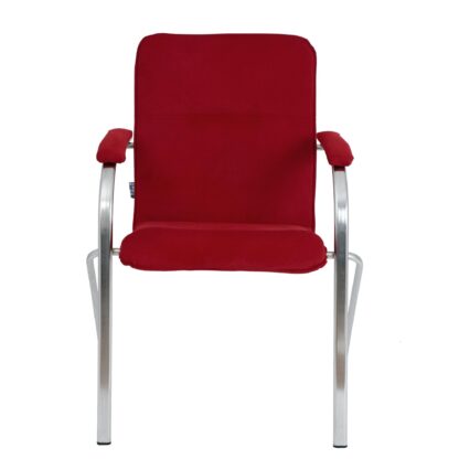 Scaun Ana, stofa, cadru cromat, culoare rosu 60x88x58 cm - imagine 2