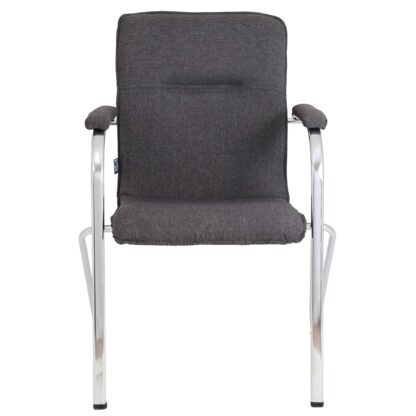 Scaun Ana, stofa, cadru cromat, culoare gri 60x88x58 cm - imagine 4