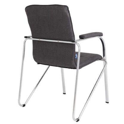 Scaun Ana, stofa, cadru cromat, culoare gri 60x88x58 cm - imagine 5