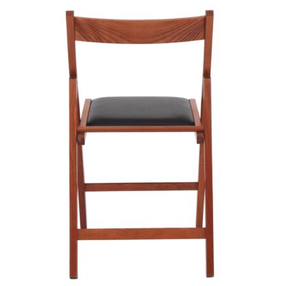 Scaun Basic Tapitat, cadru cires, wenge, imitatie piele, 78.5x42.5x49 cm - imagine 3
