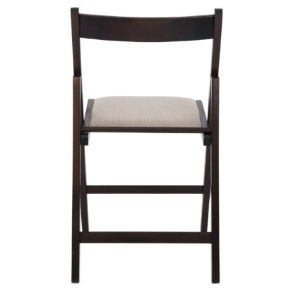 Scaun Basic Tapitat, cadru wenge, crem, stofa, 78.5×42.5×49 cm - imagine 4