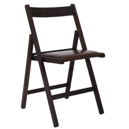 Scaun Basic Tapitat, cadru wenge, wenge, piele ecologica, 78.5×42.5×49 cm