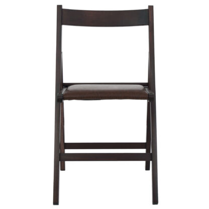 Scaun Basic Tapitat, cadru wenge, wenge, piele ecologica, 78.5×42.5×49 cm - imagine 4