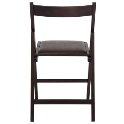 Scaun Basic Tapitat, cadru wenge, wenge, piele ecologica, 78.5×42.5×49 cm - imagine 6