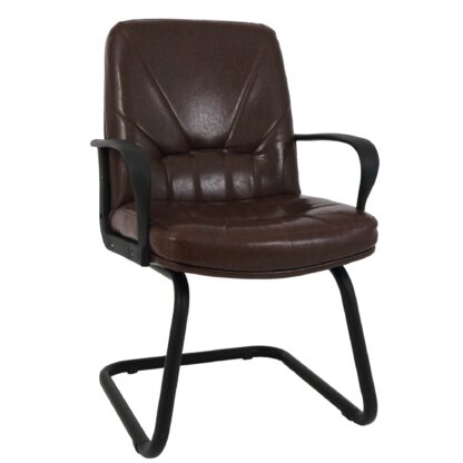Scaun de birou Boss V, piele ecologica, maro