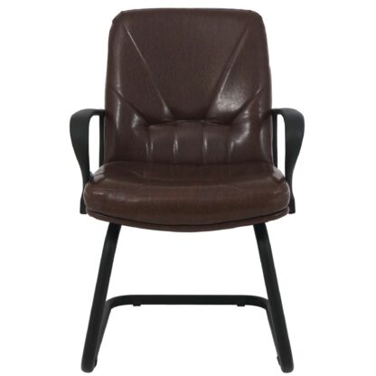 Scaun de birou Boss V, piele ecologica, maro - imagine 4