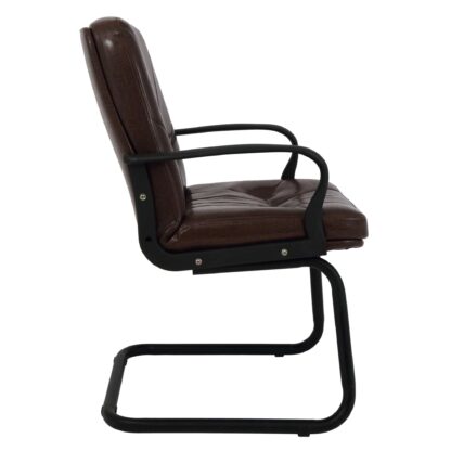 Scaun de birou Boss V, piele ecologica, maro - imagine 5