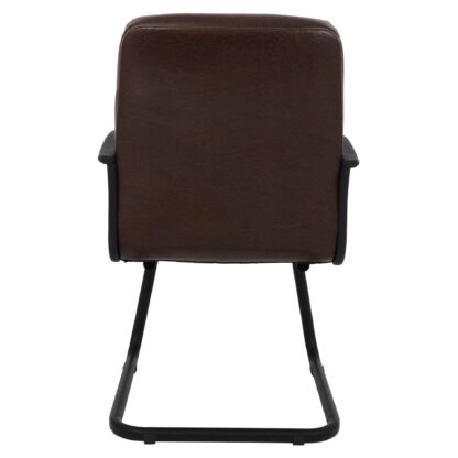 Scaun de birou Boss V, piele ecologica, maro - imagine 3
