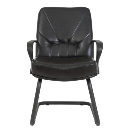 Scaun de birou Boss V, piele ecologica, negru - imagine 7