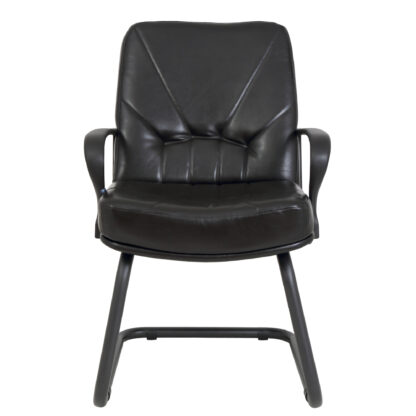 Scaun de birou Boss V, piele ecologica, negru - imagine 6