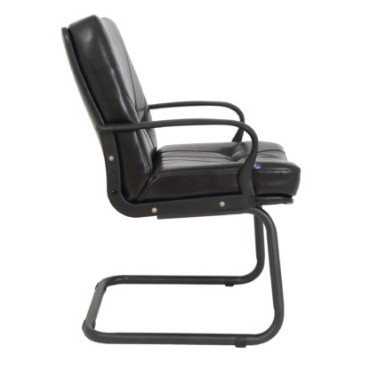 Scaun de birou Boss V, piele ecologica, negru - imagine 5