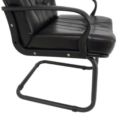 Scaun de birou Boss V, piele ecologica, negru - imagine 8