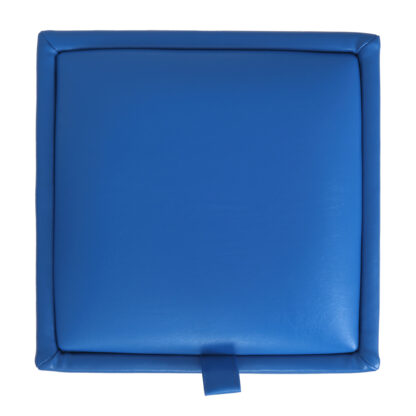 Taburet Box, albastru, imitatie piele, 41x37x37 cm - imagine 4
