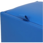 Taburet Box, albastru, imitatie piele, 41x37x37 cm - imagine 5