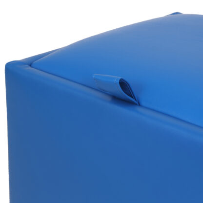 Taburet Box, albastru, imitatie piele, 41x37x37 cm - imagine 5