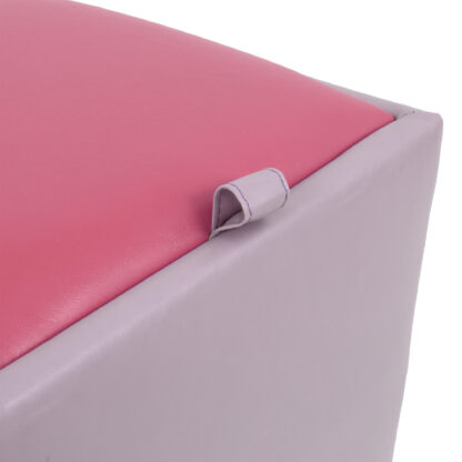 Taburet Box, mov-roz, imitatie piele, 41x37x37 cm - imagine 5