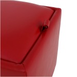 Taburet Box, rosu, imitatie piele, 41x37x37 cm - imagine 7