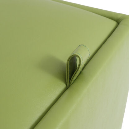 Taburet Box, verde, imitatie piele, 41x37x37 cm - imagine 4