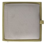Taburet Box, corp verde, capac crem, stofa, 41x37x37 cm - imagine 2