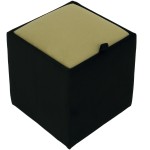 Taburet Box, corp negru, capac verde, stofa, 41x37x37 cm - imagine 2