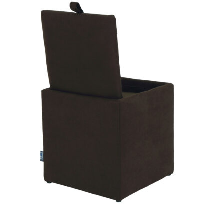 Taburet Box, maro, stofa D, 41x37x37 cm - imagine 3