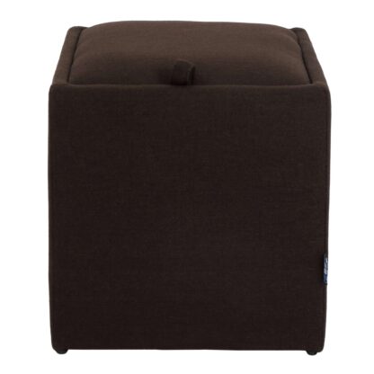 Taburet Box, maro, stofa G, 41x37x37 cm - imagine 2