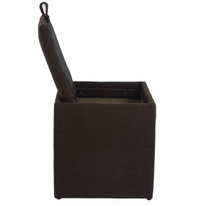 Taburet Box, maro, stofa G, 41x37x37 cm - imagine 5