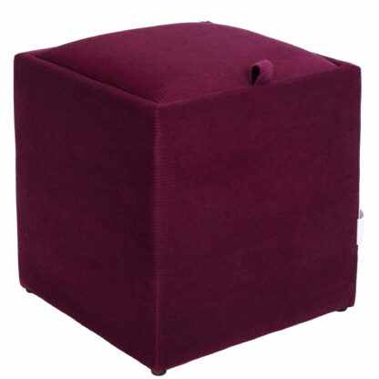 Taburet Box, mov, stofa, 41x37x37 cm
