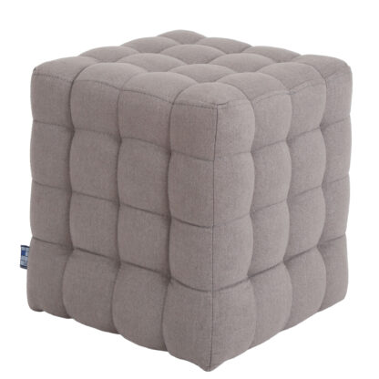 Taburet Bump D, stofa gri deschis, 41x38x38 cm