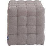 Taburet Bump D, stofa gri deschis, 41x38x38 cm - imagine 2