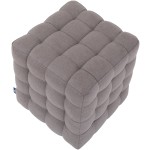Taburet Bump D, stofa gri deschis, 41x38x38 cm - imagine 4