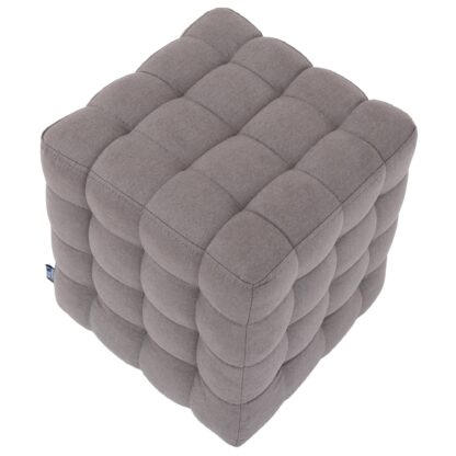 Taburet Bump D, stofa gri deschis, 41x38x38 cm - imagine 4