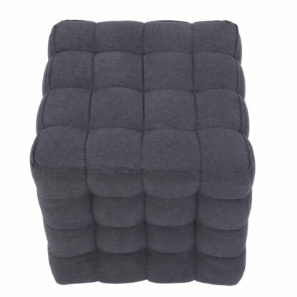 Taburet Bump D, stofa gri inchis, 41x38x38 cm - imagine 4