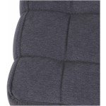 Taburet Bump D, stofa gri inchis, 41x38x38 cm - imagine 2