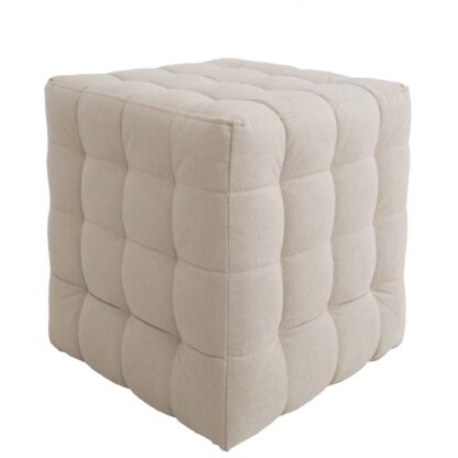 Taburet Bump D, stofa crem, 41x38x38 cm - imagine 4