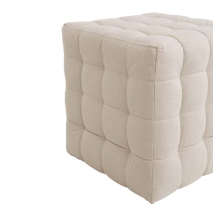 Taburet Bump D, stofa crem, 41x38x38 cm - imagine 3