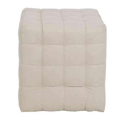 Taburet Bump D, stofa crem, 41x38x38 cm - imagine 2