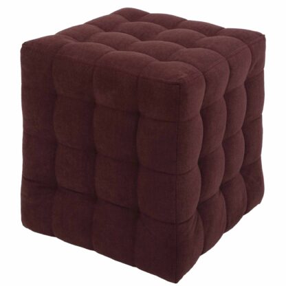 Taburet Bump D, stofa bordo, 41x38x38 cm