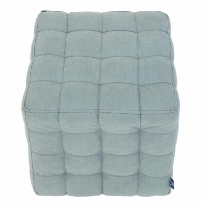 Taburet Bump D, stofa vernil, 41x38x38 cm - imagine 3