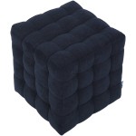 Taburet Bump D, stofa albastru, 41x38x38 cm - imagine 2